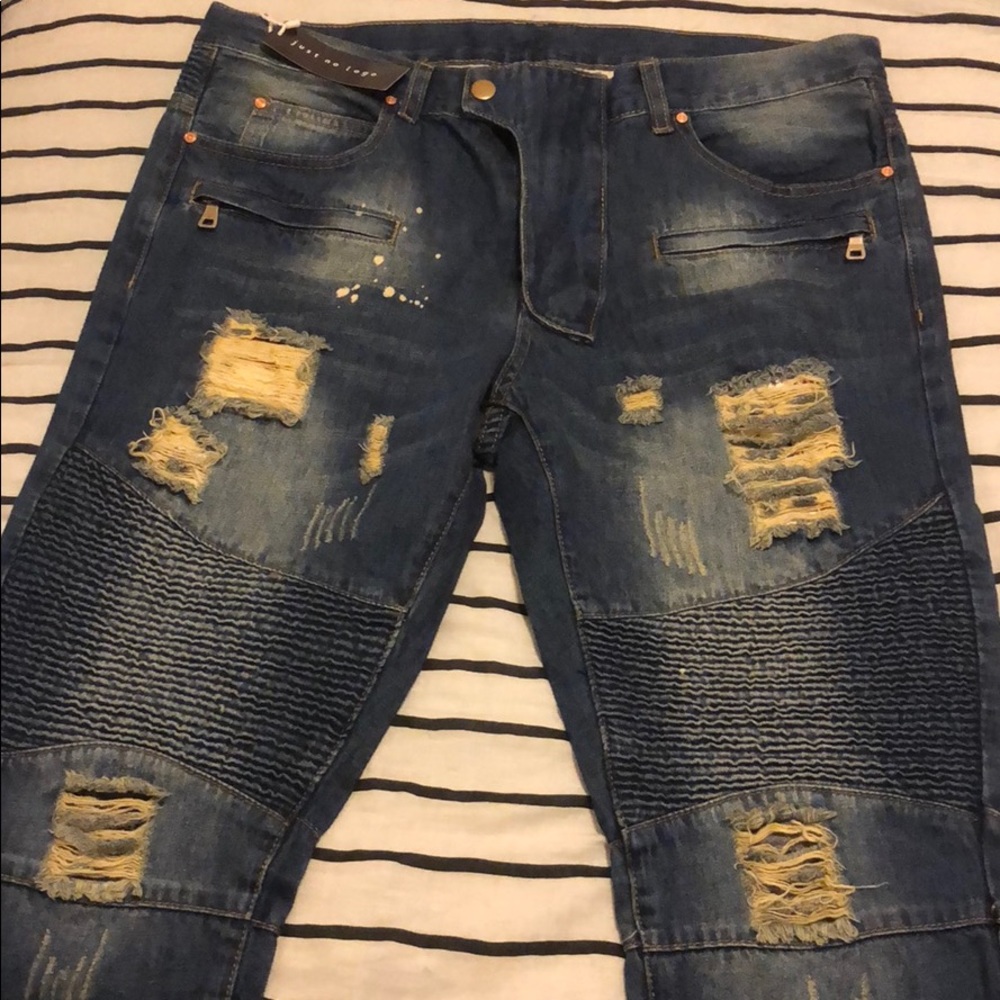 Men’s Denim Moto Style jeans